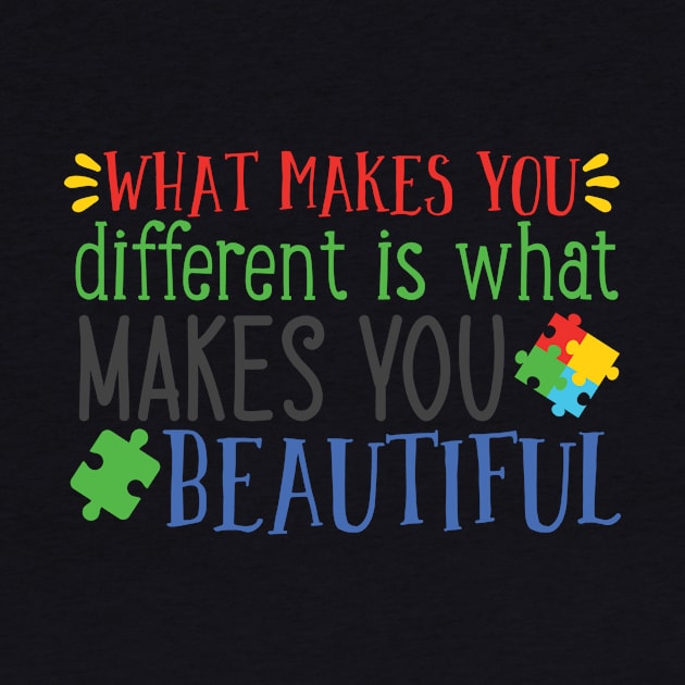 What Makes You Different is What makes You Beautiful, Autism Awareness by SweetMay